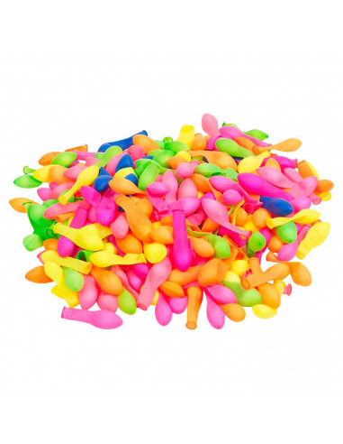 Tradineur - Set de 50 globos de agua, incluye boquilla y bolsa de red, bombas de agua, juego infantil para exterior, niños, vera