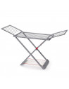 Tradineur - Tendedero plegable de resina con 20 metros espacio de tendido, soporte para tender ropa, interior o exterior (Gris,