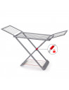 Tradineur - Tendedero plegable de resina con 20 metros espacio de tendido, soporte para tender ropa, interior o exterior (Gris,