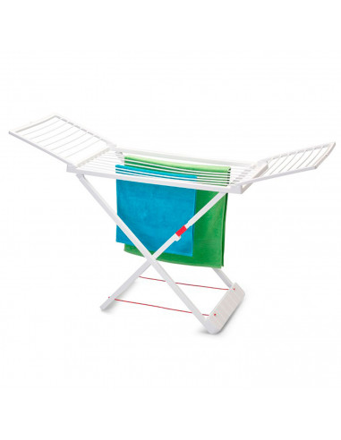 Tradineur - Tendedero plegable de resina con 20 metros espacio de tendido, soporte para tender ropa, interior o exterior (Gris,