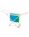Tradineur - Tendedero plegable de resina con 20 metros espacio de tendido, soporte para tender ropa, interior o exterior (Gris,