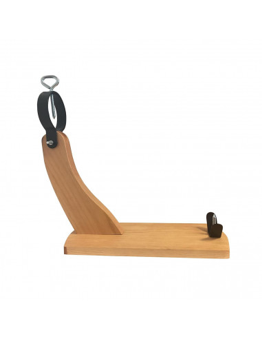 Tradineur - Soporte jamonero de madera "Góndola" 40 x 41 x 15.5 cm. Soporte para pata y paleta de jamón serrano e ibérico con ag