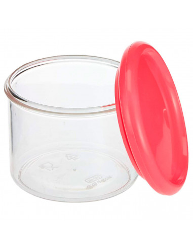 Tradineur - Bote multiusos de plástico con tapa, frasco, tarro de almacenaje para frutos secos, legumbres, especias, condimentos