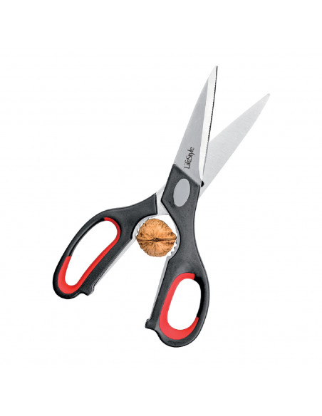 Tradineur - Tijera de cocina extra multiuso con mango de silicona 22 cm color aleatorio