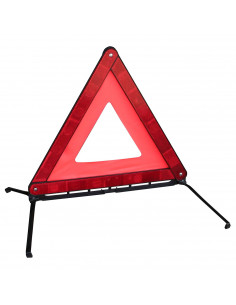Tradineur - Triángulo reflectante de emergencia homologado para coche, incluye estuche de plástico, señalización, advertencia, a