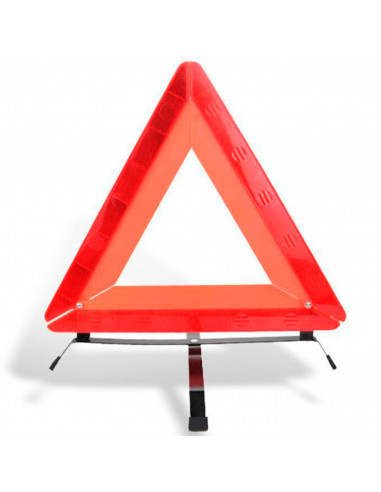 Tradineur - Triángulo reflectante de emergencia homologado para coche, incluye estuche de plástico, señalización, advertencia, a