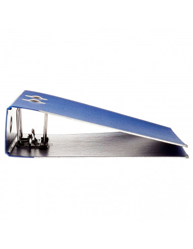 Tradineur - Archivador A-Z con palanca y 2 anillas, tamaño A4, cartón duro, lomo de 7,5 cm de ancho, oficina (Azul, 34,5 x 28,5