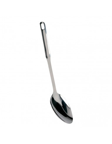 Cucharón de cocina en acero inoxidable, cazo de cocina serie suprem, Dimensiones 32 x 7 x 6 cm.