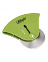 Cortador de pizza con hoja retráctil de acero inoxidable 12 x 8 x 2 cm, mango de plástico ergonómico, utensilio de cocina para c