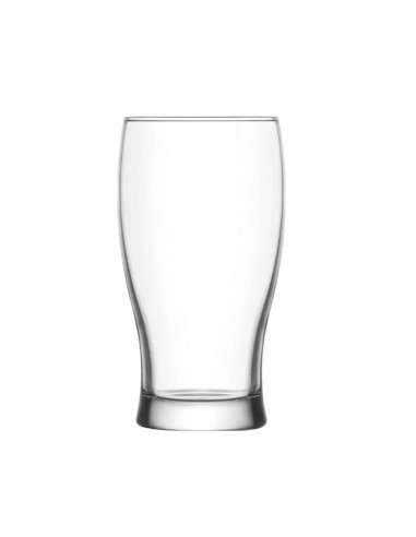 Tradineur - Set de 6 vasos de cerveza "Belek", cristal con base gruesa, resistentes, aptos para lavavajillas, bebidas, refrescos