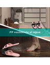 Tradineur - Organizador de calzado ajustable, polipropileno, ahorrar espacio, soporte para zapatos, doble capa, almacenamiento (