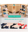 Tradineur - Organizador de calzado ajustable, polipropileno, ahorrar espacio, soporte para zapatos, doble capa, almacenamiento (