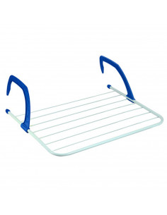 Tradineur - Tendedero plegable para balcón o radiador, 7 metros de tendido, metal y plástico, soporte para tender ropa, 63 x 49,