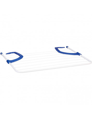 Tradineur - Tendedero plegable para balcón o radiador, 7 metros de tendido, metal y plástico, soporte para tender ropa, 63 x 49,