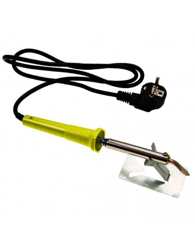Tradineur - Soldador de 60W - Fabricado en Metal y Plástico - Mango ergonómico y antideslizante - Ideal para soldaduras en circu