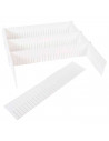Tradineur - Pack de 6 separadores para cajones - Fabricados en plástico - Organización, Placa ajustable, Esencial. - 45 x 9 cm -
