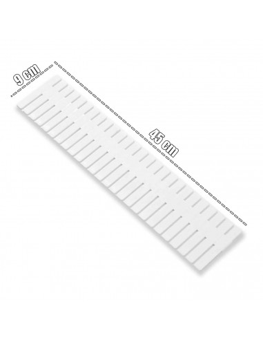 Tradineur - Pack de 6 separadores para cajones - Fabricados en plástico - Organización, Placa ajustable, Esencial. - 45 x 9 cm -