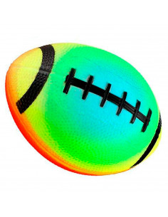 Tradineur - Pelota de rugby hinchable para niños, balón de juguete infantil con válvula de inflado, playa, piscina, verano (Mult