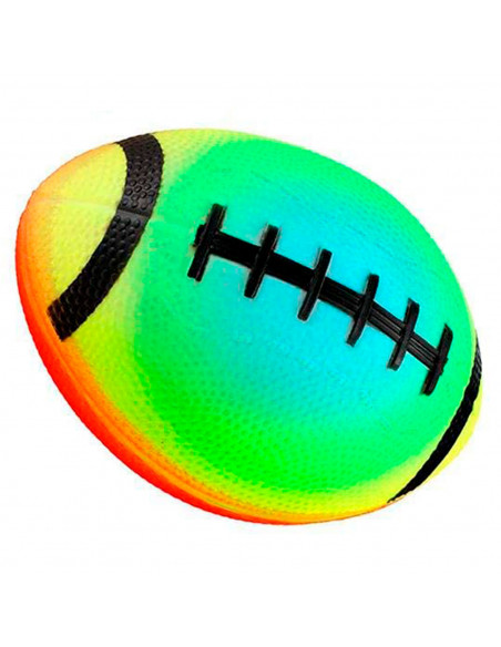 Tradineur - Pelota de rugby hinchable para niños, balón de juguete infantil con válvula de inflado, playa, piscina, verano (Mult
