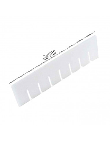 Tradineur - Pack de 3 separadores para cajones - Fabricados en plástico - Organización, Placa ajustable, Esencial. - 42 x 7 cm -