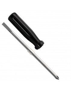 Tradineur - Destornillador reversible - 2 en 1 - Plano y estrella - Herramienta manual - Ideal para la reparación - 15,5 cm