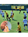 Tradineur - Silbato deportivo de metal con cordón, ideal para árbitros, entrenadores de fútbol, baloncesto, socorristas, 4 x 2 c