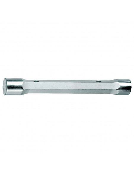 Tradineur - Llave de Tubo recto - Fabricación en acero - 16 x 17 mm - 6 lados - sujeción extraíble - Llave tubular de Doble Extr Tradineur - Llave de Tubo recto - Fabricación en acero - 16 x 17 mm - 6 lados - sujeción extraíble - Llave tubular de Doble Extr