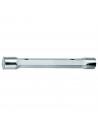 Tradineur - Llave de Tubo recto - Fabricación en acero - 16 x 17 mm - 6 lados - sujeción extraíble - Llave tubular de Doble Extr