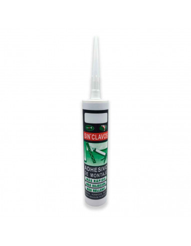 Tradineur - Bote Adhesivo - Capacidad de 300 ml - Gran agarre, fácil aplicación - Colocación de rodapiés, molduras, forrado. 