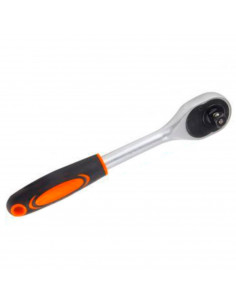 Llave de carraca o chicharra 1/4, dimensiones 15 x 3 x 2 cm.