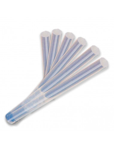Tradineur - Blíster de 6 Barras termo fundible - Fabricadas en silicona - Adaptable a pistolas termo fundible - Ø 1,1 cm.