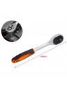Llave de carraca o chicharra 1/4, dimensiones 15 x 3 x 2 cm.