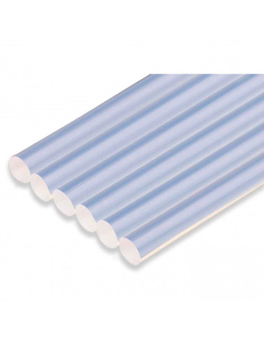 Tradineur - Blíster de 6 Barras termo fundible - Fabricadas en silicona - Adaptable a pistolas termo fundible - Ø 1,1 cm.