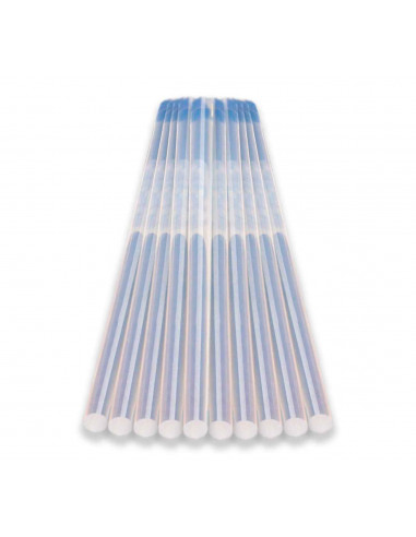 Tradineur - Blíster de 10 Barras termo fundible - Fabricadas en silicona - Adaptable a pistolas termo fundible - Ø 0,7 cm.