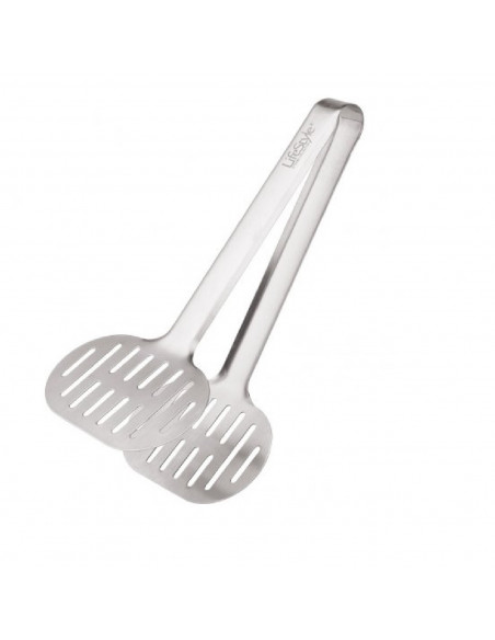 LifeStyle - Pala para servir de acero inoxidable 24 x 11 cm, pinza, tenacilla para barbacoa, servir carne, pescado, menaje de co