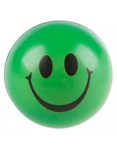 Tradineur - Pelota antiestrés con cara sonriente, poliuretano blando, bola calmante para aliviar el estrés, regalo original, Ø 6