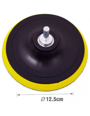 Tradineur - Disco/plato para lijadora - Soporte 125 mm - compatible con pulidoras y amoladores angulares con rosca de 14 mm - 12