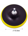 Tradineur - Disco/plato para lijadora - Soporte 125 mm - compatible con pulidoras y amoladores angulares con rosca de 14 mm - 12
