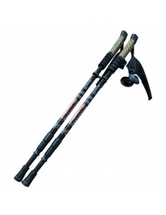 Tradineur - Bastones de trekking, palos de senderismo telescópicos, aluminio, ultraligeros, extensibles, antichoque, alpinismo,