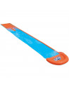 Tradineur - Pista deslizante hinchable individual con rociadores de agua, tobogán resbaladizo de pvc para carreras, jardín, aire