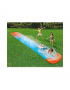 Tradineur - Pista deslizante hinchable individual con rociadores de agua, tobogán resbaladizo de pvc para carreras, jardín, aire