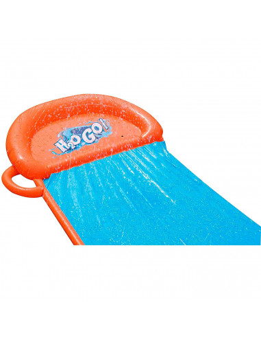Tradineur - Pista deslizante hinchable individual con rociadores de agua, tobogán resbaladizo de pvc para carreras, jardín, aire