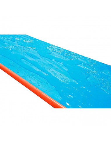 Tradineur - Pista deslizante hinchable individual con rociadores de agua, tobogán resbaladizo de pvc para carreras, jardín, aire