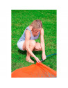 Tradineur - Pista deslizante hinchable individual con rociadores de agua, tobogán resbaladizo de pvc para carreras, jardín, aire