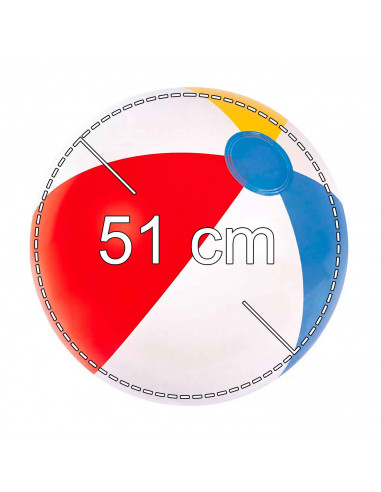Tradineur - Pelota de playa hinchable con diseño de franjas de colores, vinilo resistente, inflado y desinflado rápido, piscina,