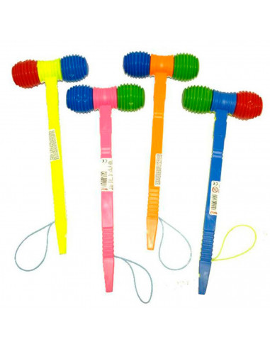 Tradineur - Martillo musical infantil de plástico, juguete con sonido para niños, regalo original y divertido, aprendizaje, desa