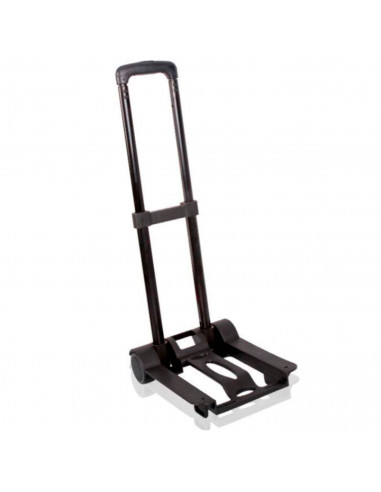 Tradineur - Carro portamaletas Plegable - Fabricado de Acero - Ruedas de 7 cm - Carrito de Mano para Viajes con Pulpo elástico -