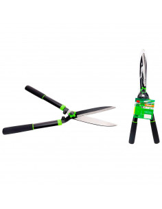 Tradineur - Tijera cortasetos, cizalla para setos, tijeras para podar a dos manos, hoja de 190 mm, mango ergonómico, jardinería,