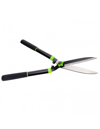 Tradineur - Tijera cortasetos, cizalla para setos, tijeras para podar a dos manos, hoja de 190 mm, mango ergonómico, jardinería,