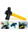 Tradineur - Barra antirrobo para volante de coche, bloqueo universal para vehículos, 2 llaves, dispositivo alta seguridad, 34,5